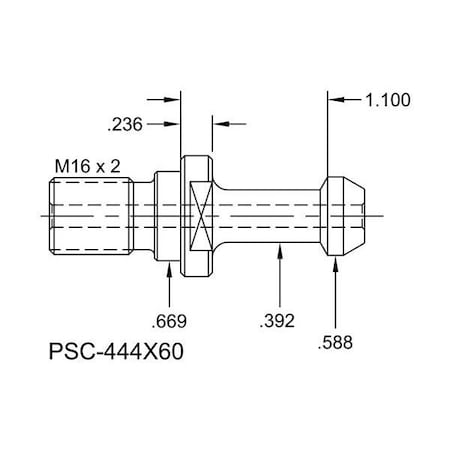 Tj Davies Co Coolant Through Retention Knob PSC-444X60